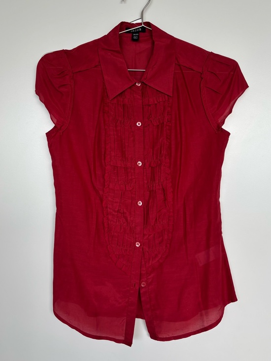 Jacob Tops - Silk Red Blouse